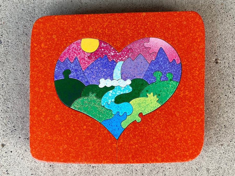 Lil' Heart (Mountain Waterfall/Orange)