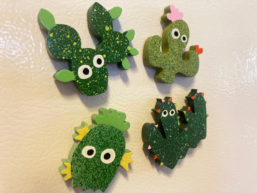 Lucky Cactus Magnet 4-Pack