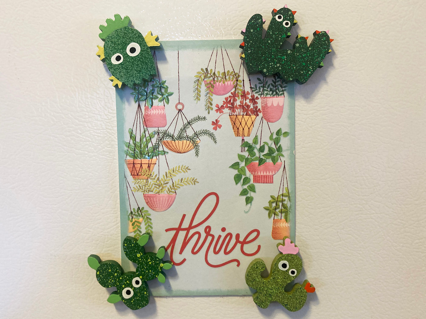 Lucky Cactus Magnet 4-Pack
