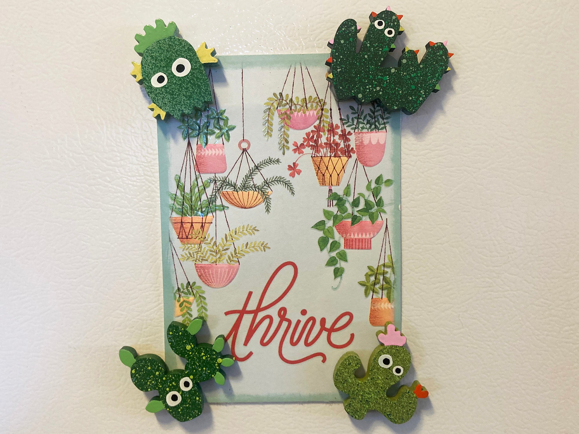 Lucky Cactus Magnet 4-Pack