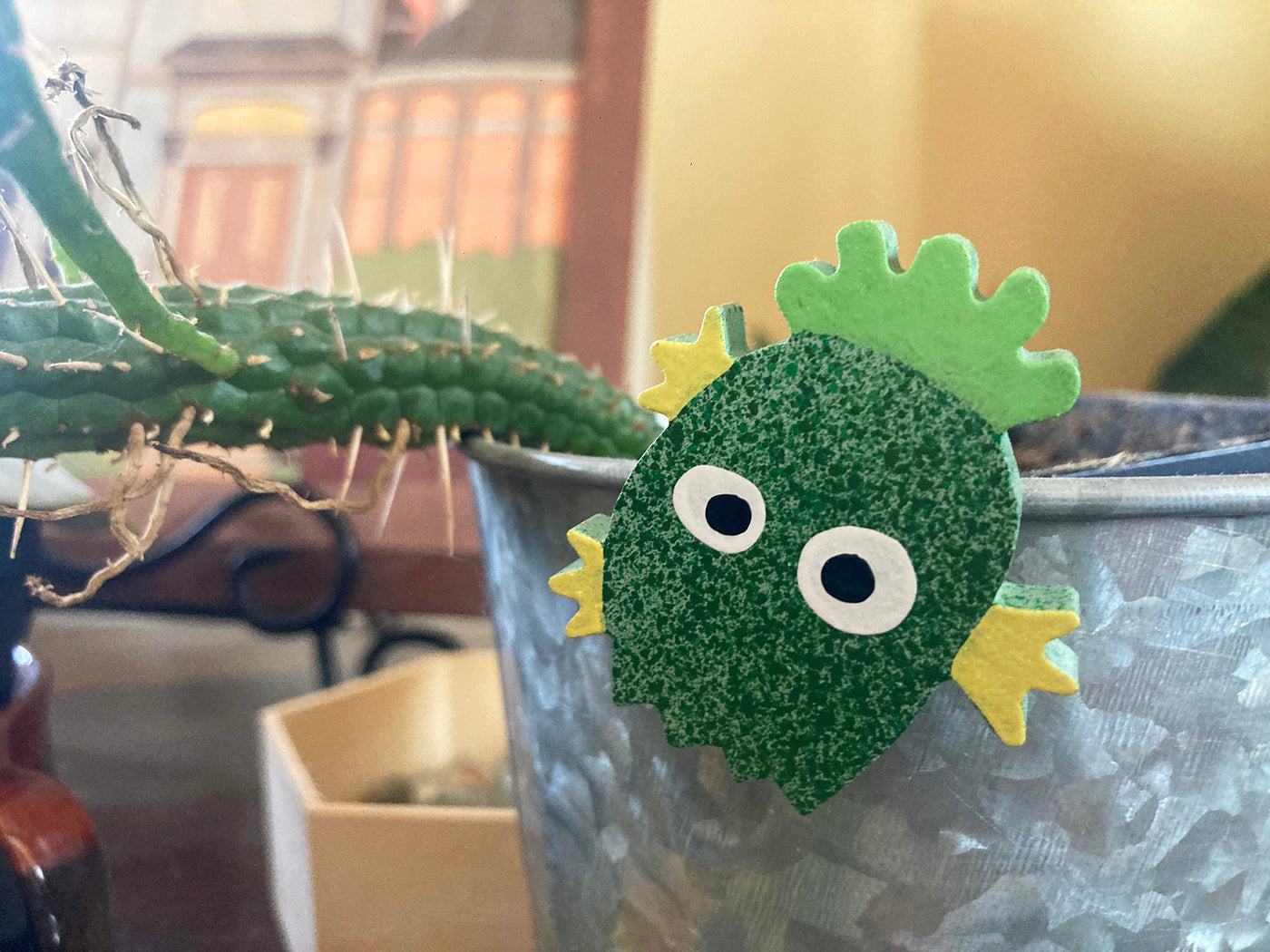 Lucky Cactus Magnet 4-Pack